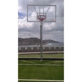 Misaladejuegos Juego canastas galvanizadas baloncesto monotubo new tubo 114 mm fijas con base anclaje-sin tablero,aro 0012771 - Imagen 4