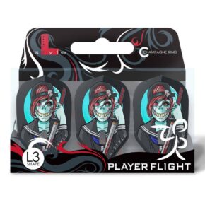 Misaladejuegos Plumas Champagne Flights L-Style L3PRO Shape Ludo Le Mat Negra F53032 - Imagen 3