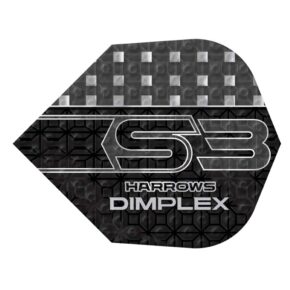 Misaladejuegos Plumas Harrows Darts Flights No6 Dimplex S3 Negro - Imagen 2